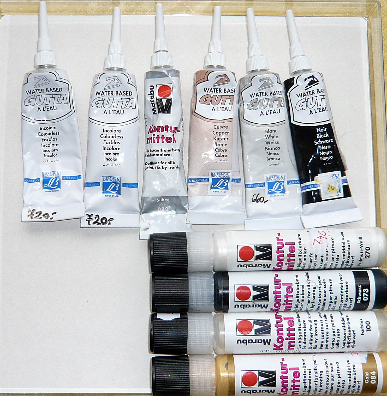 Kontúrozásra használt gutta