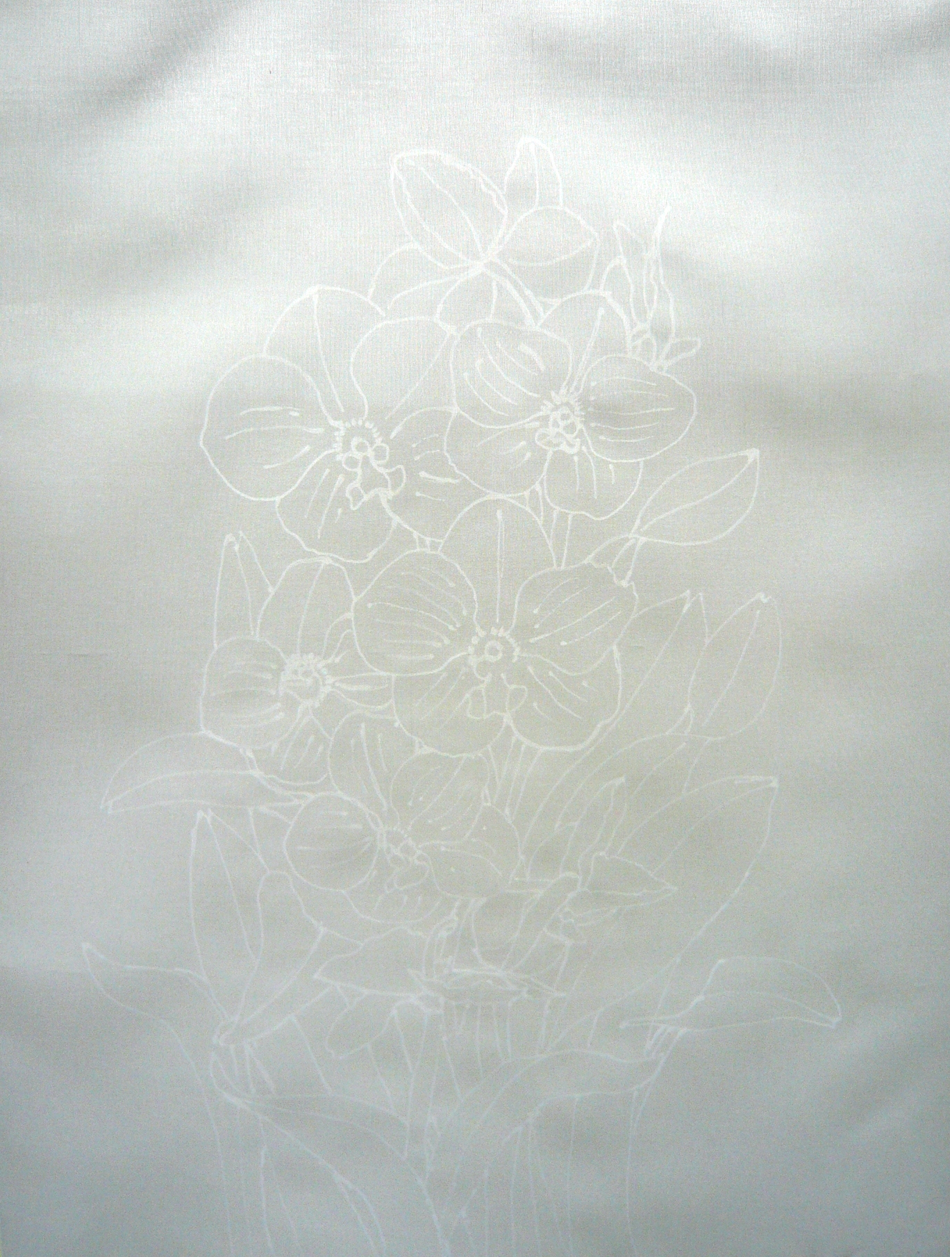 Orchideák: A kontúrozás elkészítése a selyemre