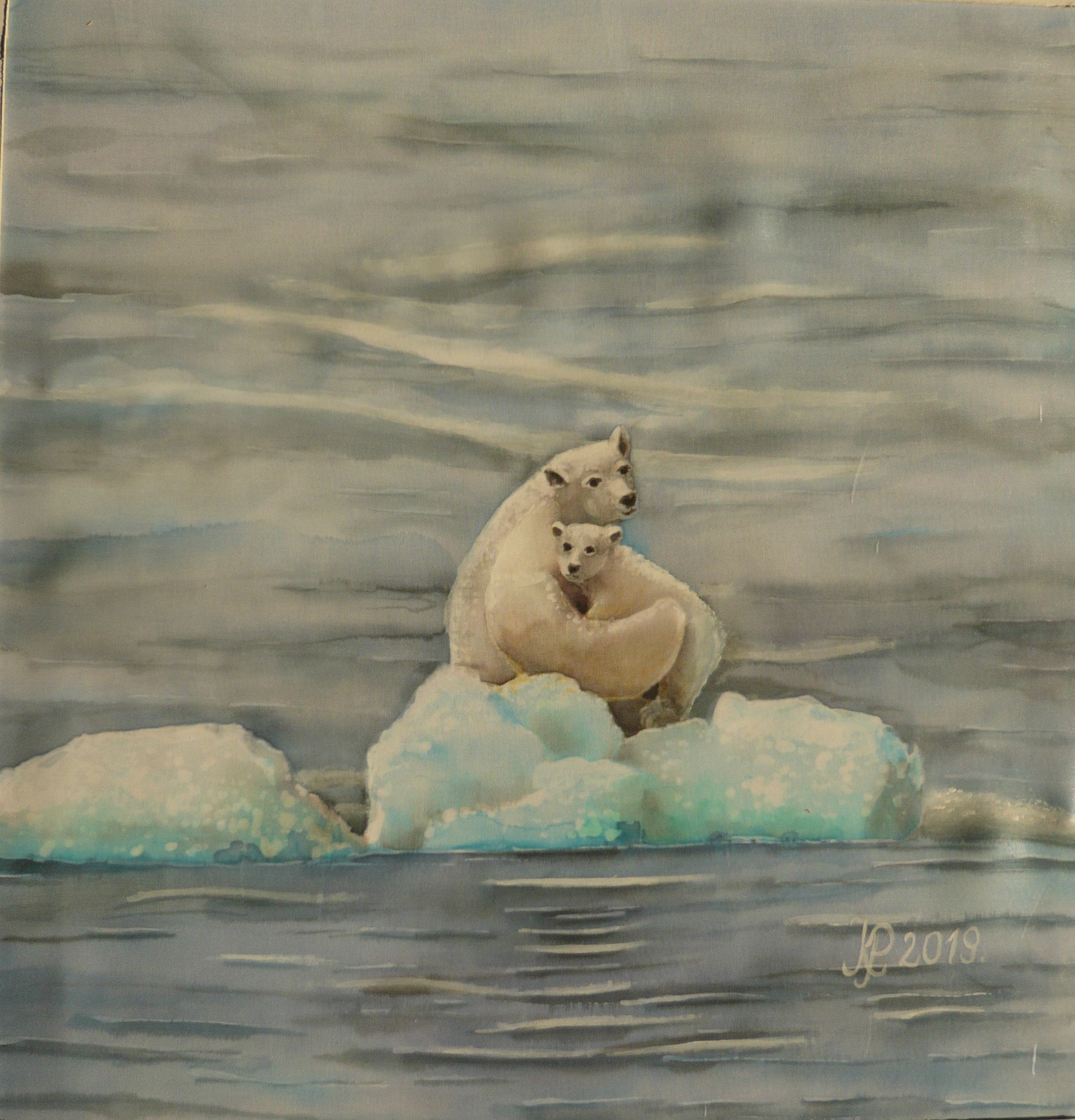 Élni szeretnék. selyem, 31x30,5 cm