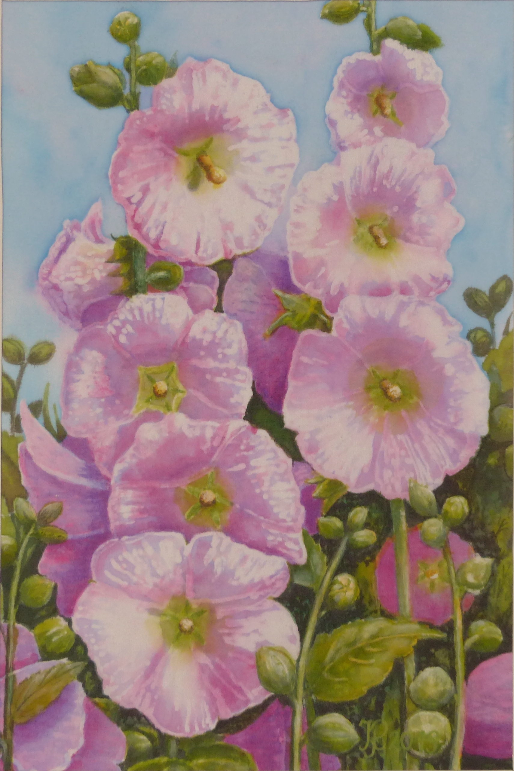 Fényárban, selyem,27x18 cm